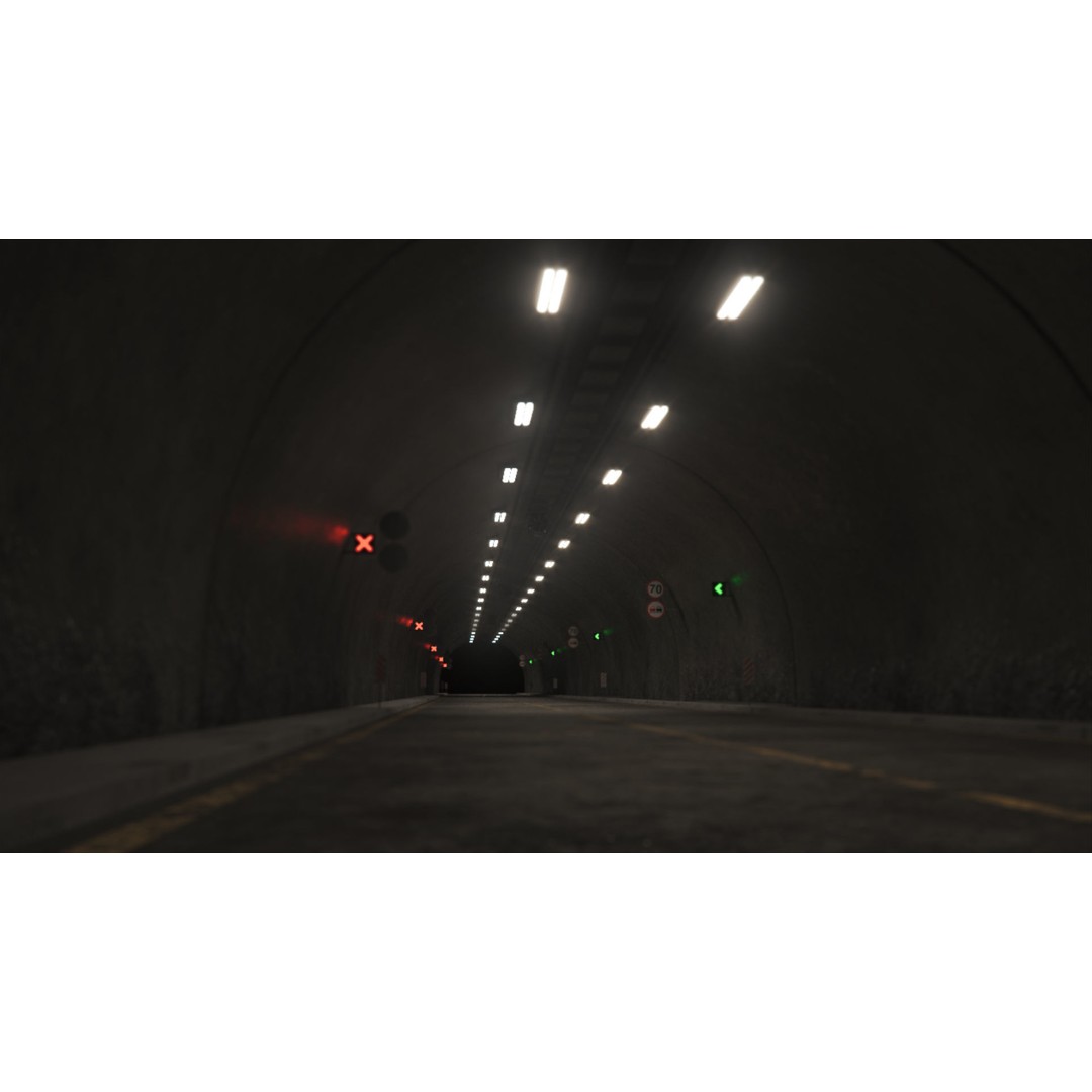 Highway Tunnel 3D Model – Low Poly PBR Asset, FBX & OBJ Formats - View 28