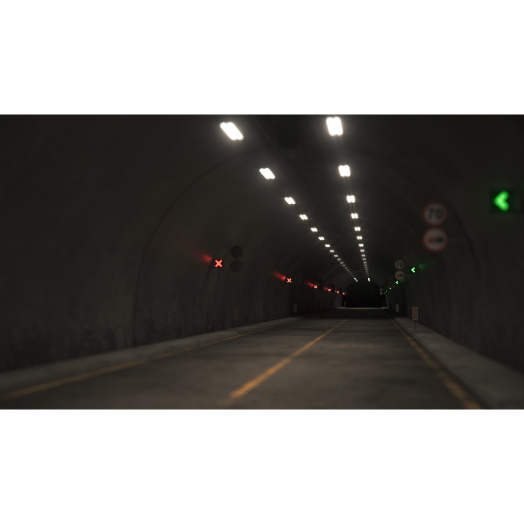 Highway Tunnel 3D Model – Low Poly PBR Asset, FBX & OBJ Formats - View 31