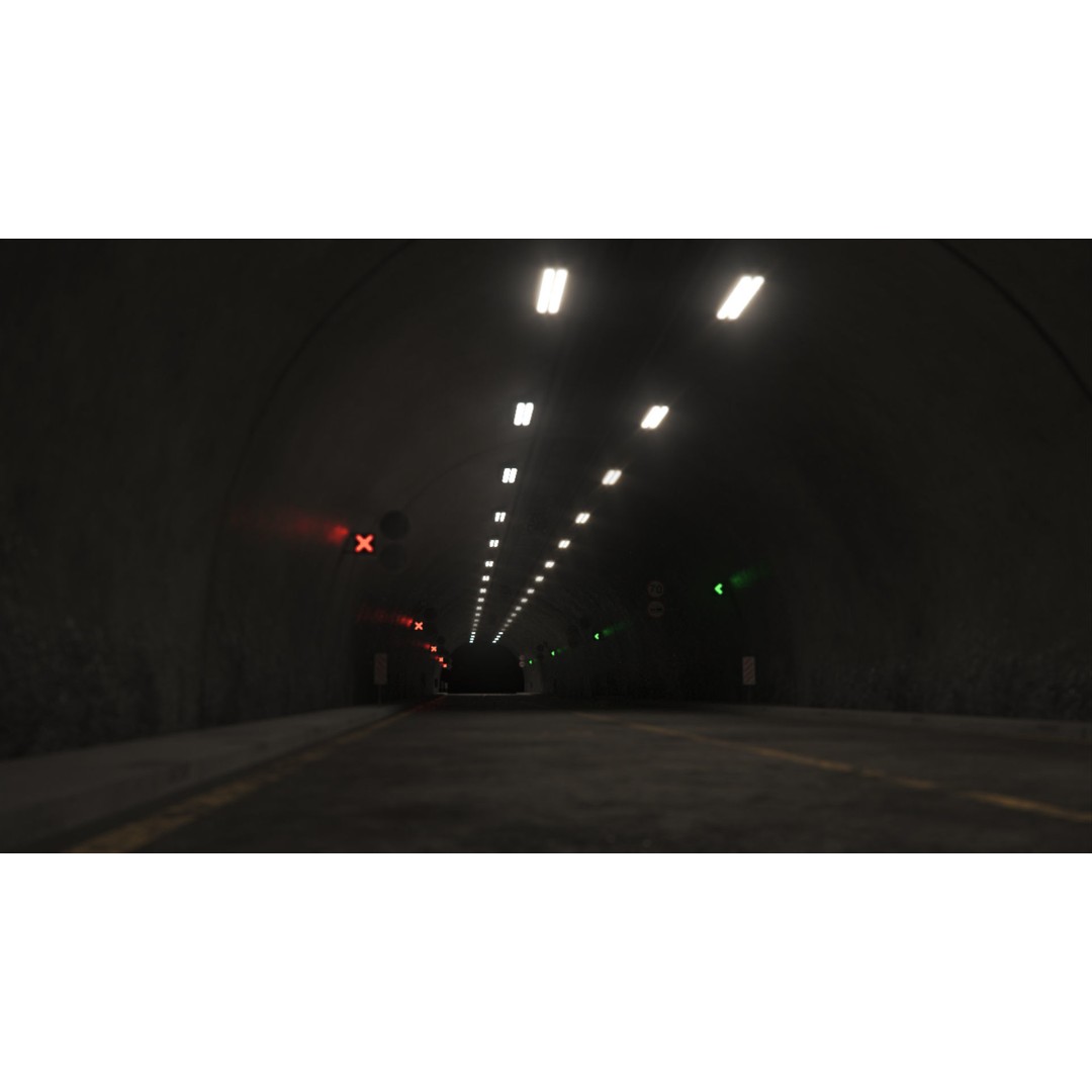 Highway Tunnel 3D Model – Low Poly PBR Asset, FBX & OBJ Formats - View 36