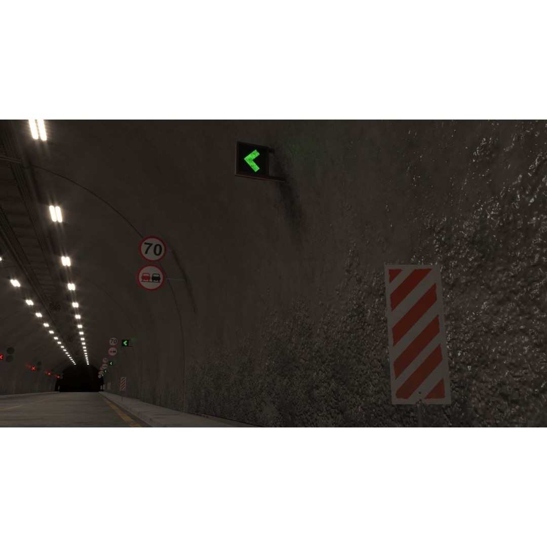 Highway Tunnel 3D Model – Low Poly PBR Asset, FBX & OBJ Formats - View 7