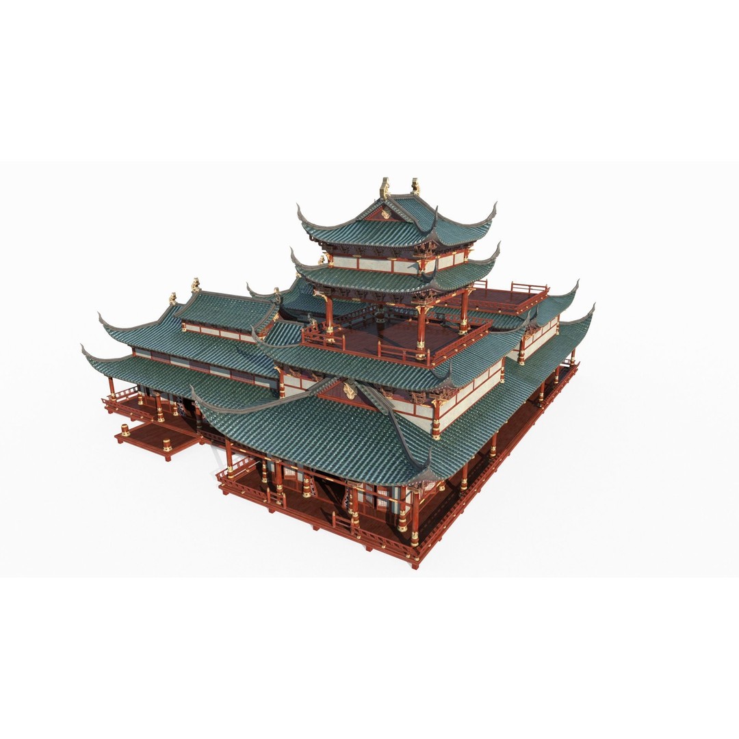 Ancient Wooden House 3D Model – Low Poly Architectural Asset, FBX - View 10