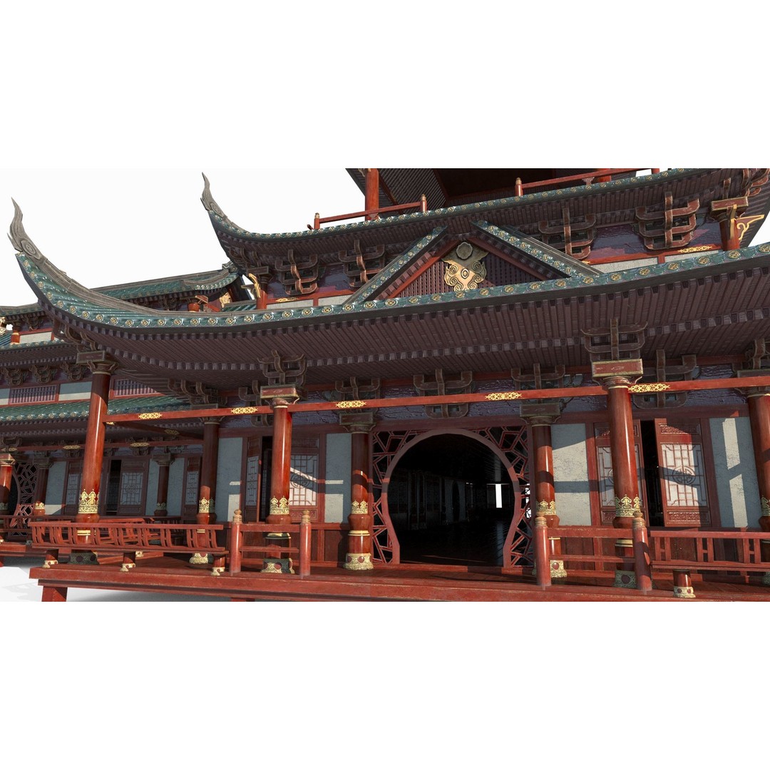 Ancient Wooden House 3D Model – Low Poly Architectural Asset, FBX - View 11