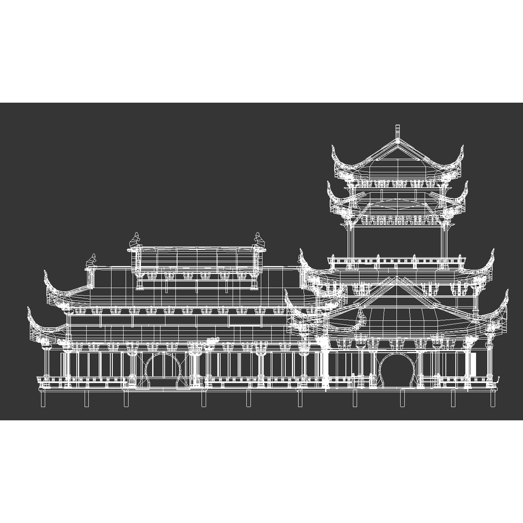 Ancient Wooden House 3D Model – Low Poly Architectural Asset, FBX - View 12