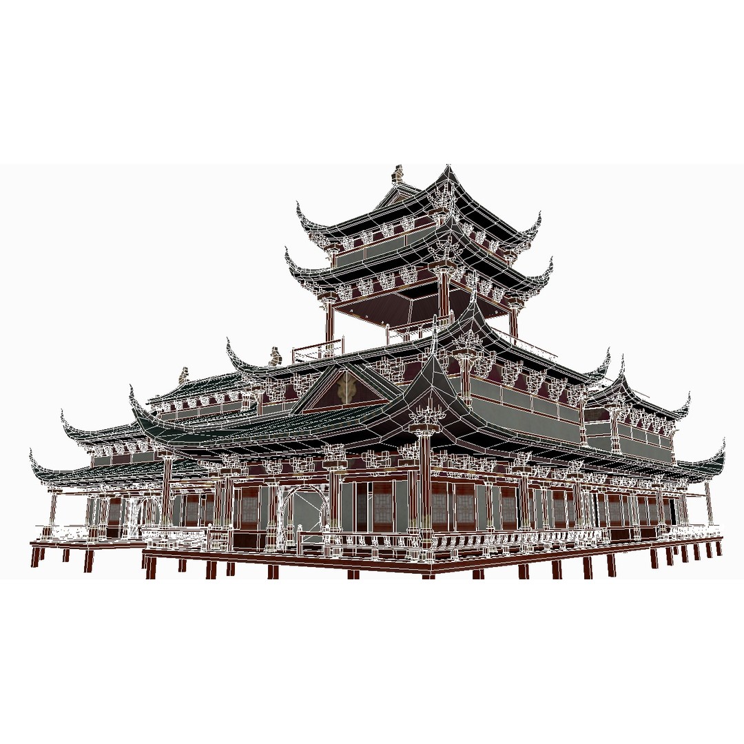 Ancient Wooden House 3D Model – Low Poly Architectural Asset, FBX - View 5