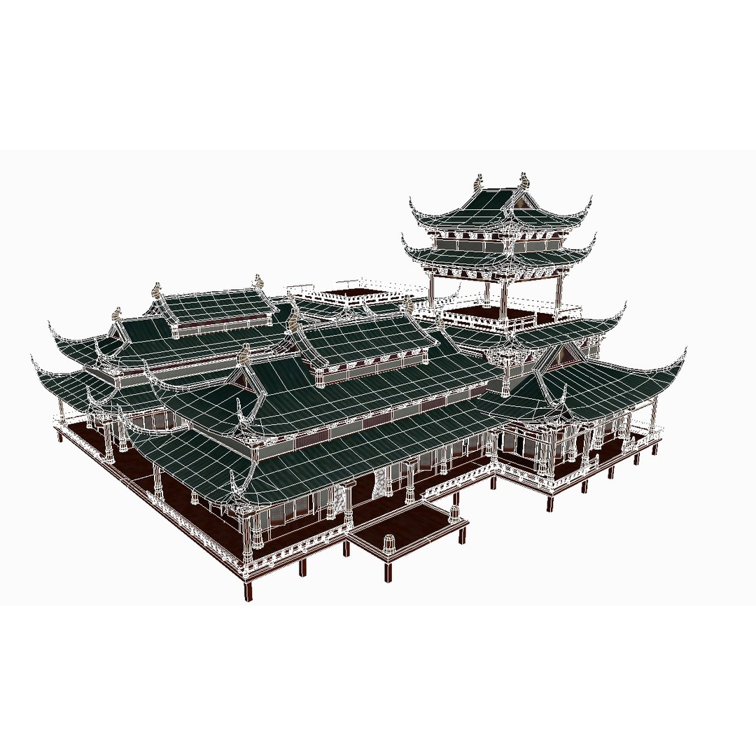 Ancient Wooden House 3D Model – Low Poly Architectural Asset, FBX - View 6