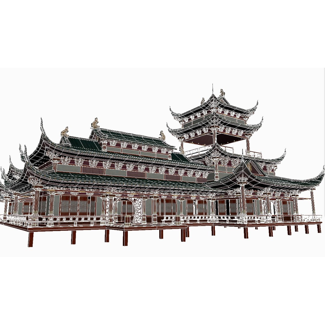 Ancient Wooden House 3D Model – Low Poly Architectural Asset, FBX - View 7