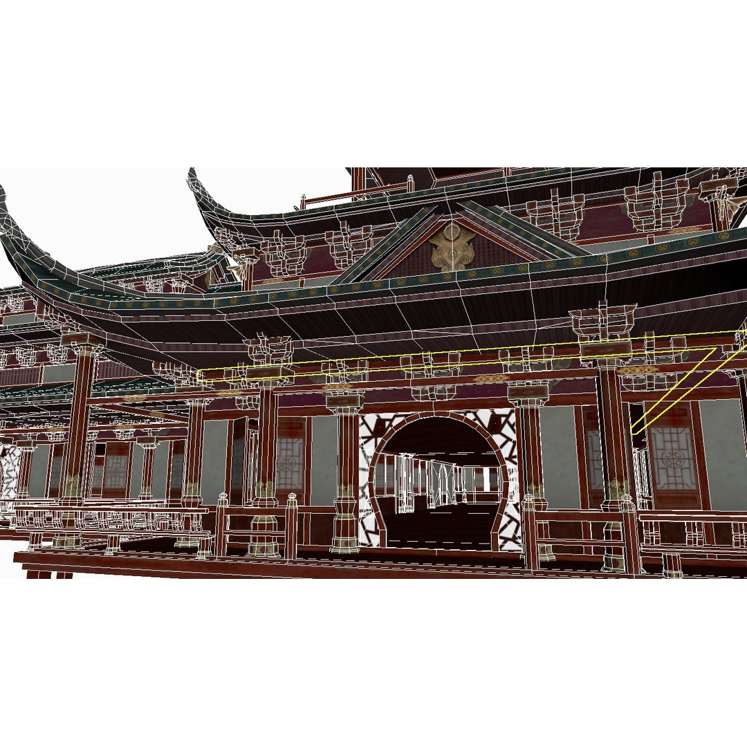 Ancient Wooden House 3D Model – Low Poly Architectural Asset, FBX - View 8