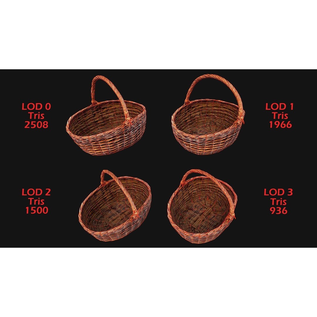 Medieval Market Vegetable Stalls Tent Pack 3D Model – Low Poly Game Ready FBX - View 15
