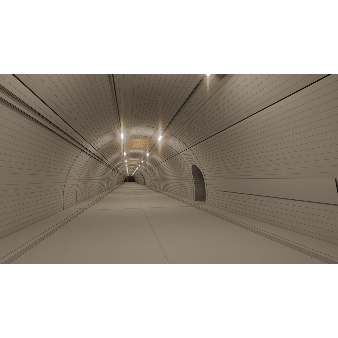 Tunnel 3D Model – Low Poly PBR Asset, FBX Format - View 3