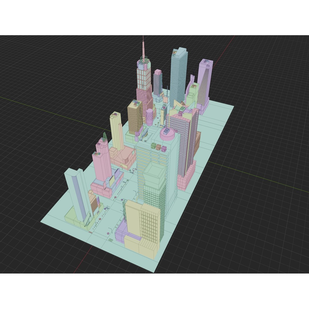 Times Square 3D Model – Detailed Urban Scene with PBR Textures