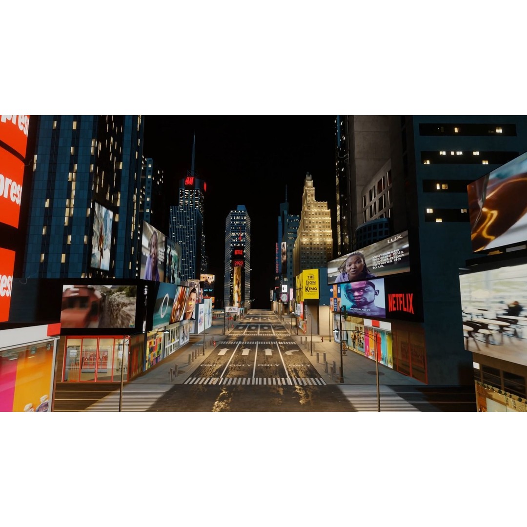 Times Square 3D Model – Detailed Urban Scene with PBR Textures - View 10