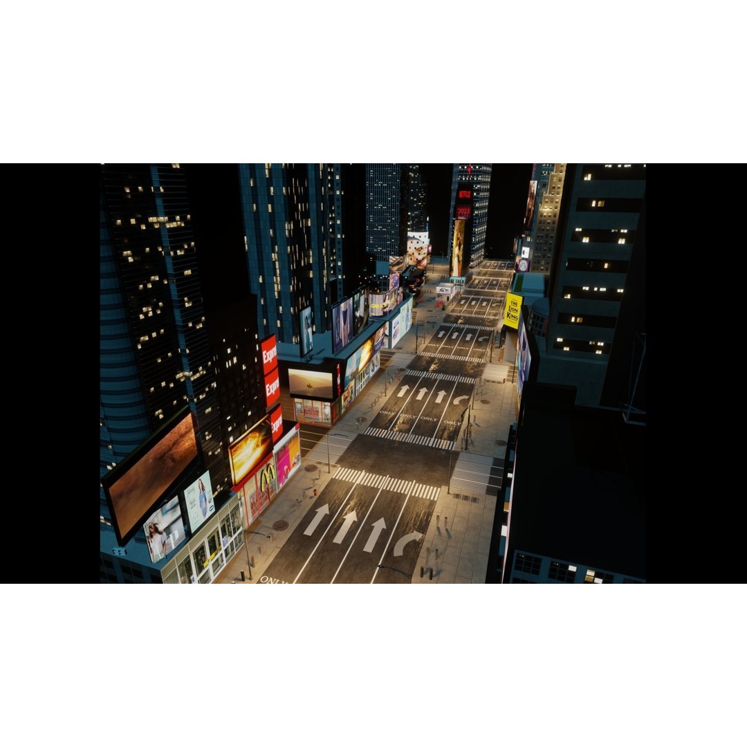 Times Square 3D Model – Detailed Urban Scene with PBR Textures - View 11