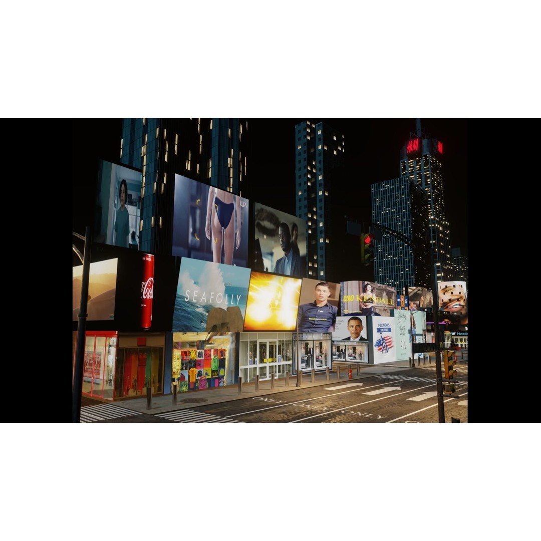 Times Square 3D Model – Detailed Urban Scene with PBR Textures - View 12