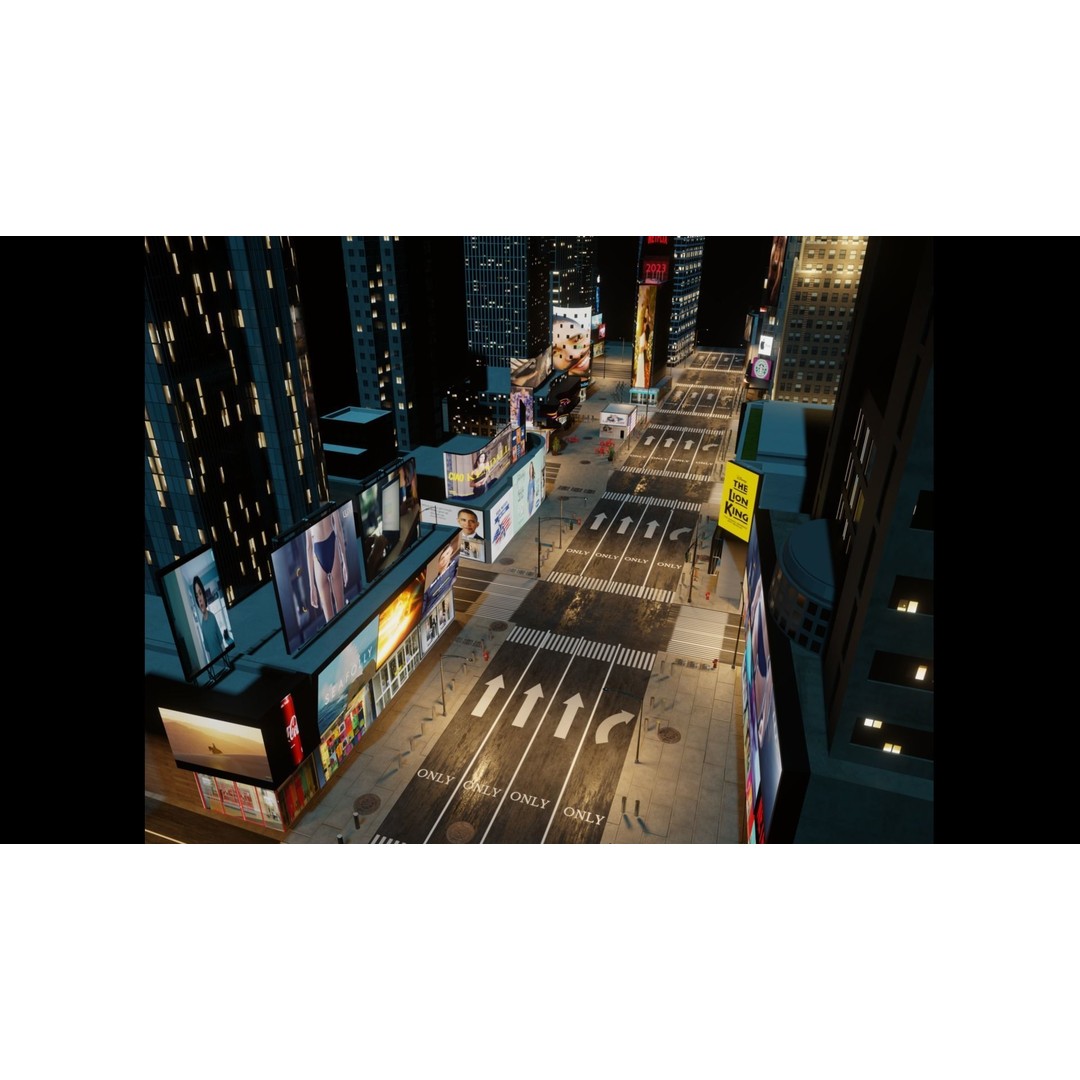 Times Square 3D Model – Detailed Urban Scene with PBR Textures - View 14