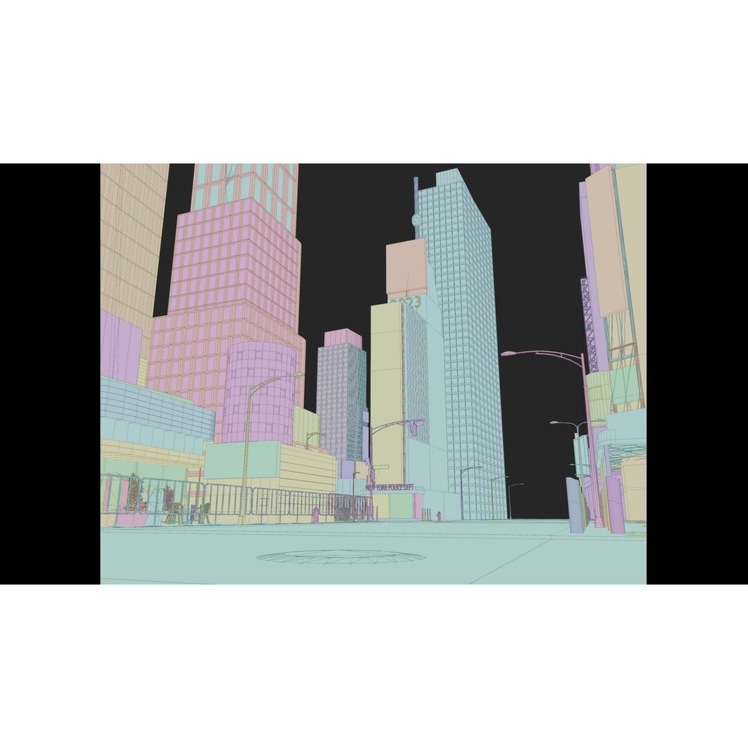 Times Square 3D Model – Detailed Urban Scene with PBR Textures - View 16