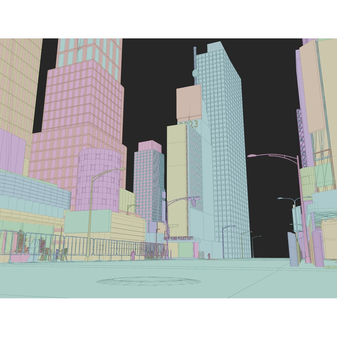 Times Square 3D Model – Detailed Urban Scene with PBR Textures - View 19