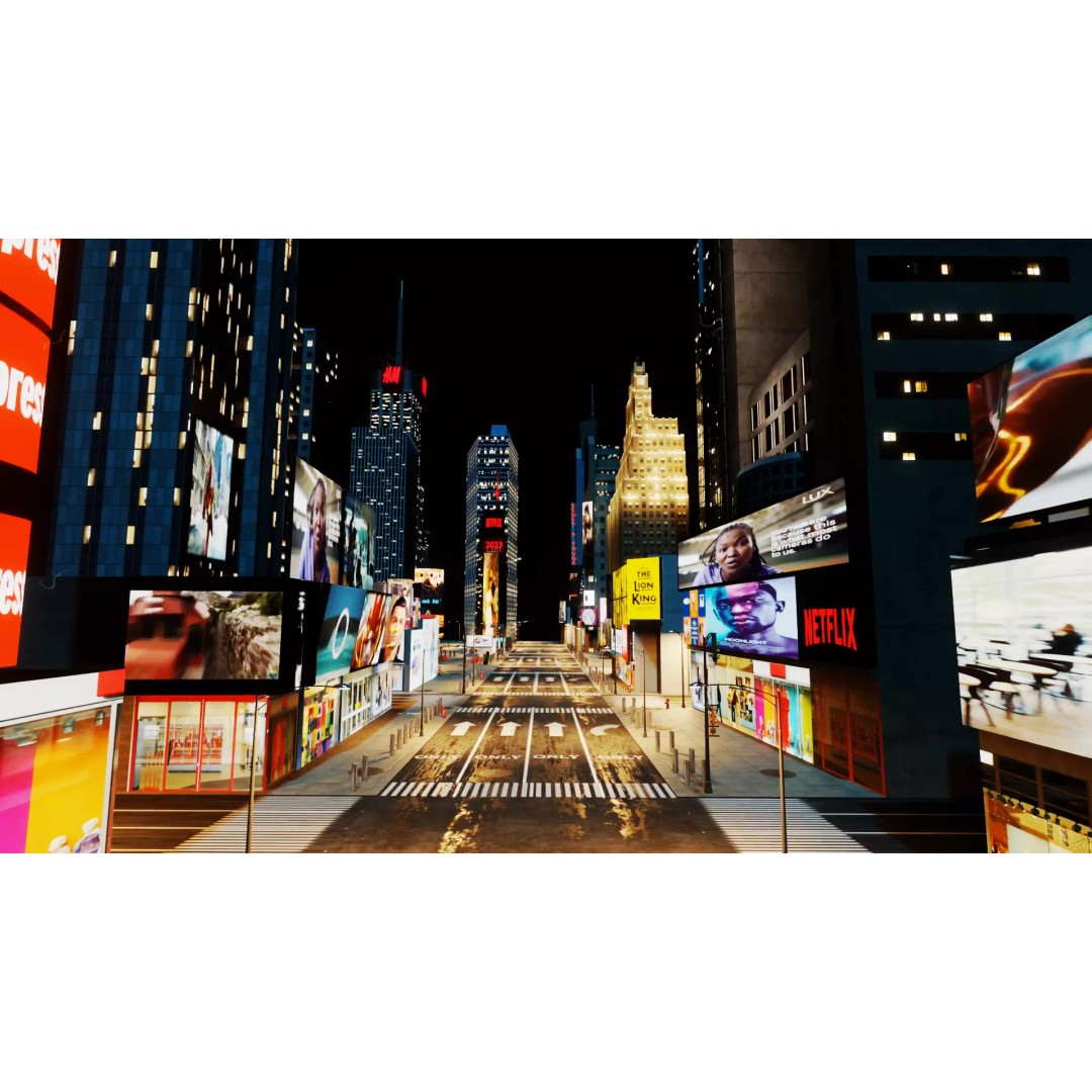 Times Square 3D Model – Detailed Urban Scene with PBR Textures - View 2