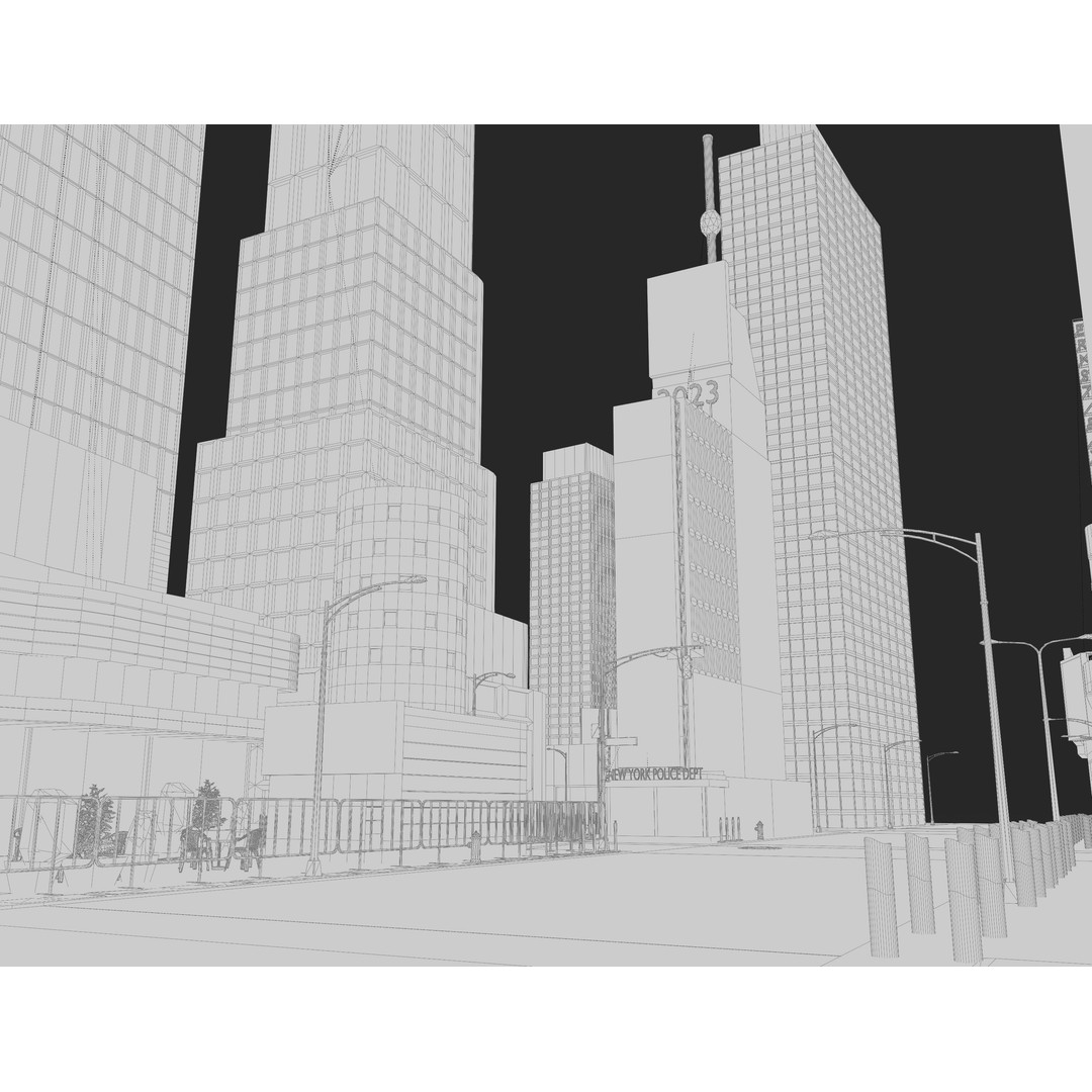 Times Square 3D Model – Detailed Urban Scene with PBR Textures - View 29