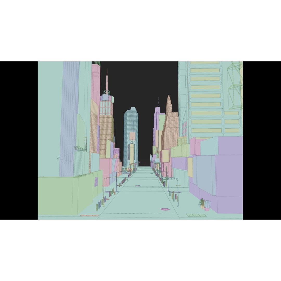 Times Square 3D Model – Detailed Urban Scene with PBR Textures - View 31