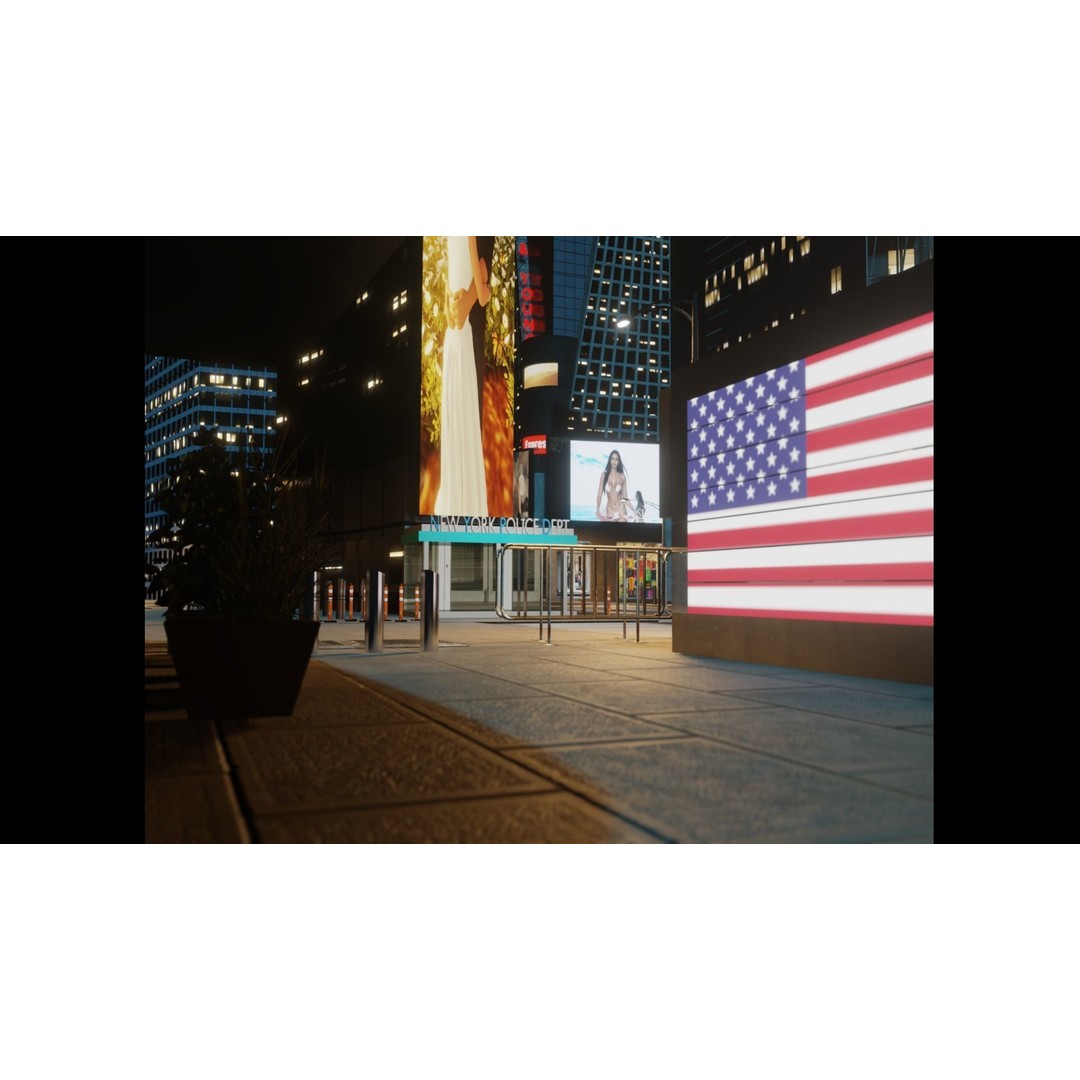 Times Square 3D Model – Detailed Urban Scene with PBR Textures - View 34