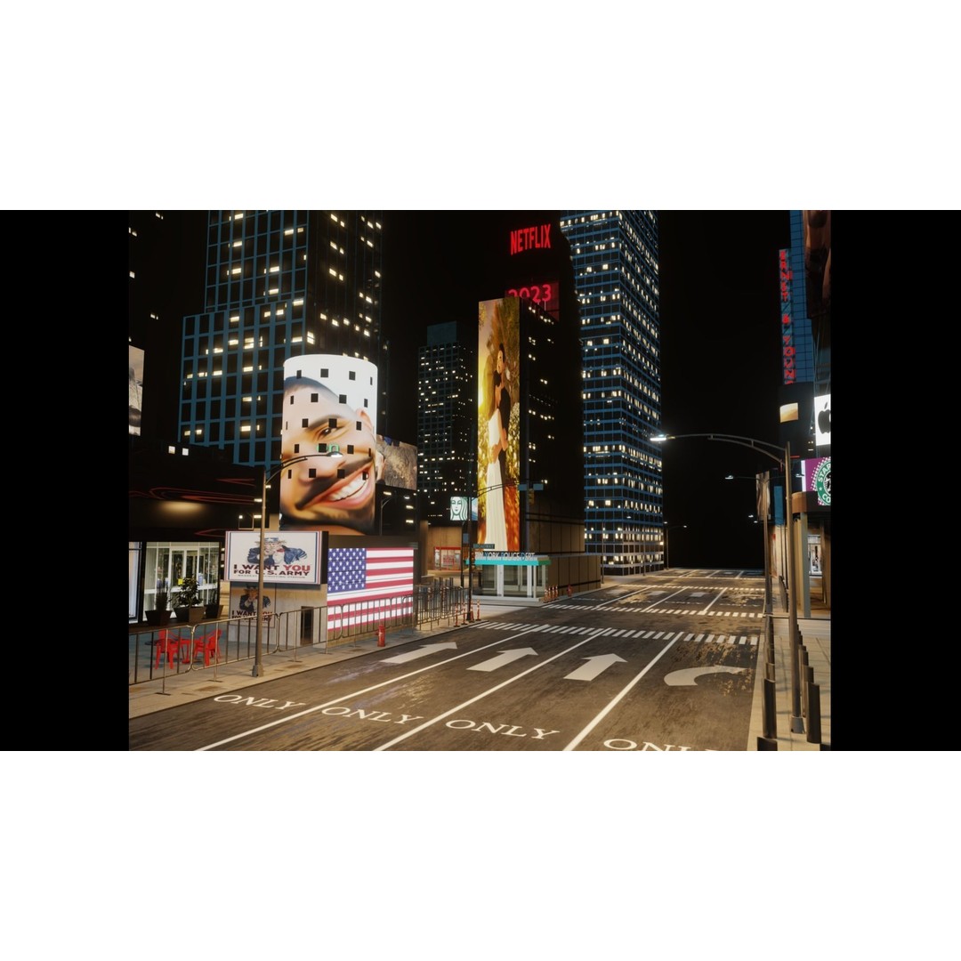 Times Square 3D Model – Detailed Urban Scene with PBR Textures - View 4