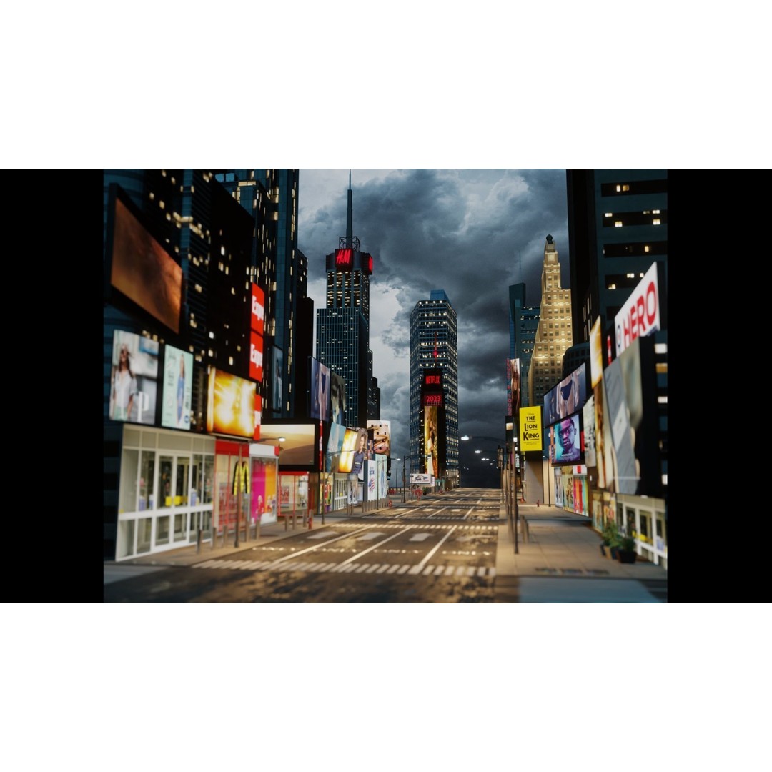 Times Square 3D Model – Detailed Urban Scene with PBR Textures - View 41