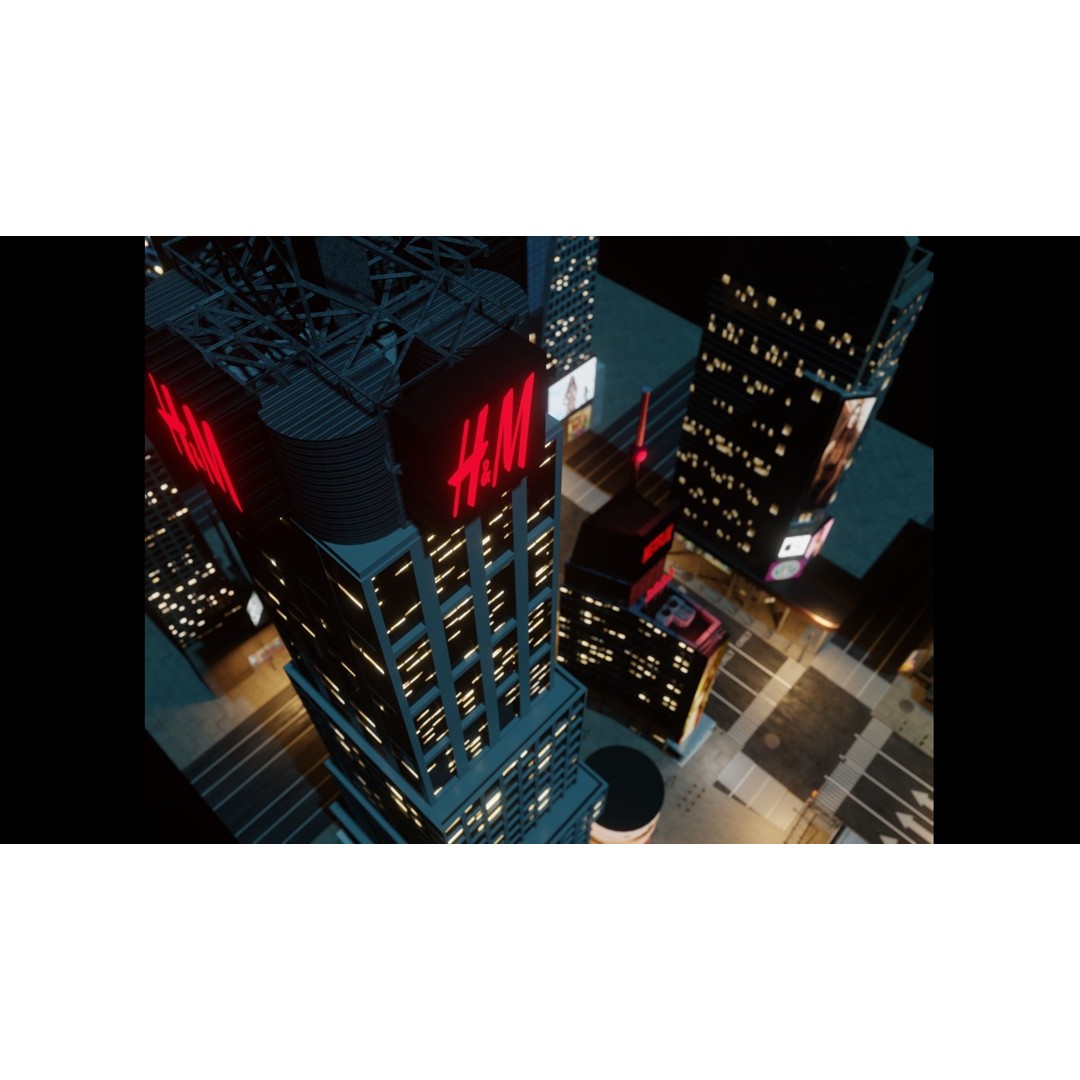 Times Square 3D Model – Detailed Urban Scene with PBR Textures - View 42