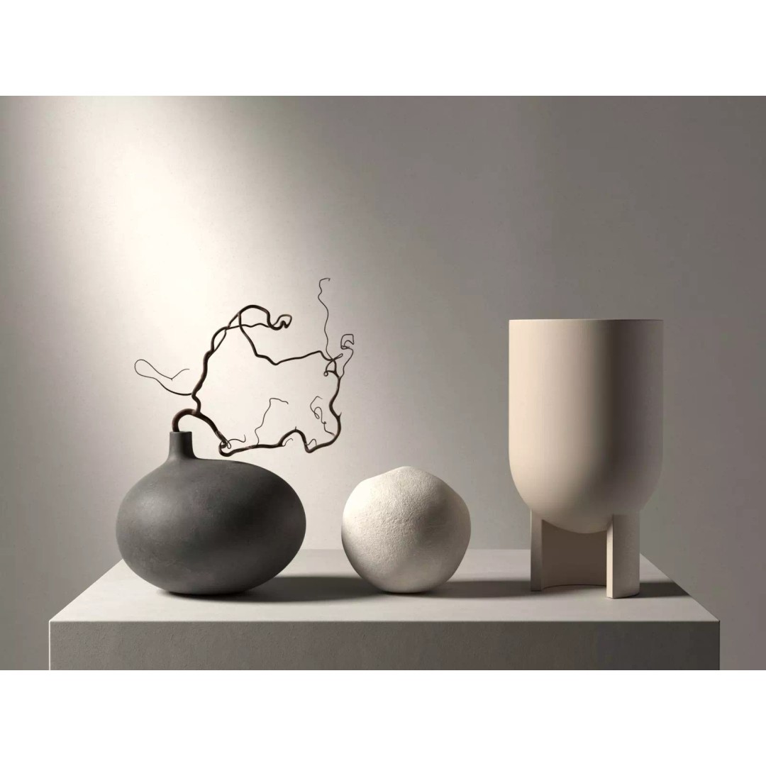 Vase Set 101 3D Model – Modern Architectural Design, FBX, OBJ - View 2