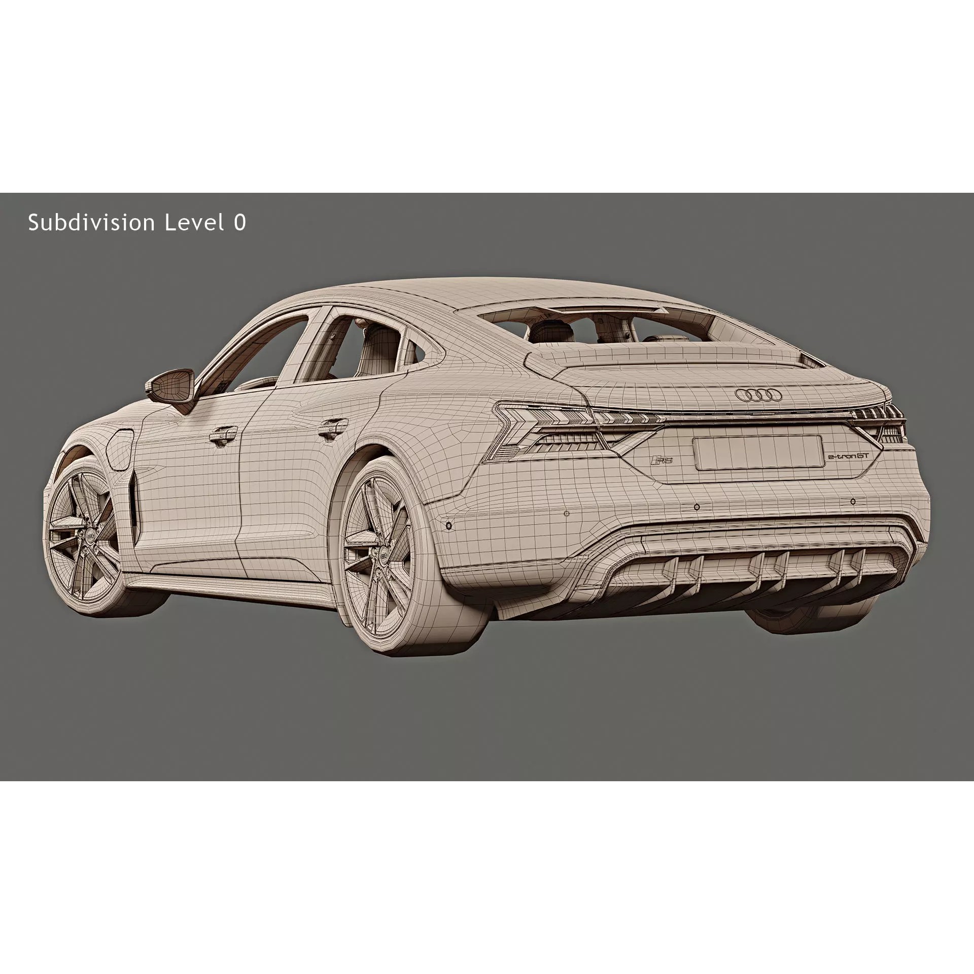 2022 Audi RS e-tron GT - Game-Ready 3D Model - View 24