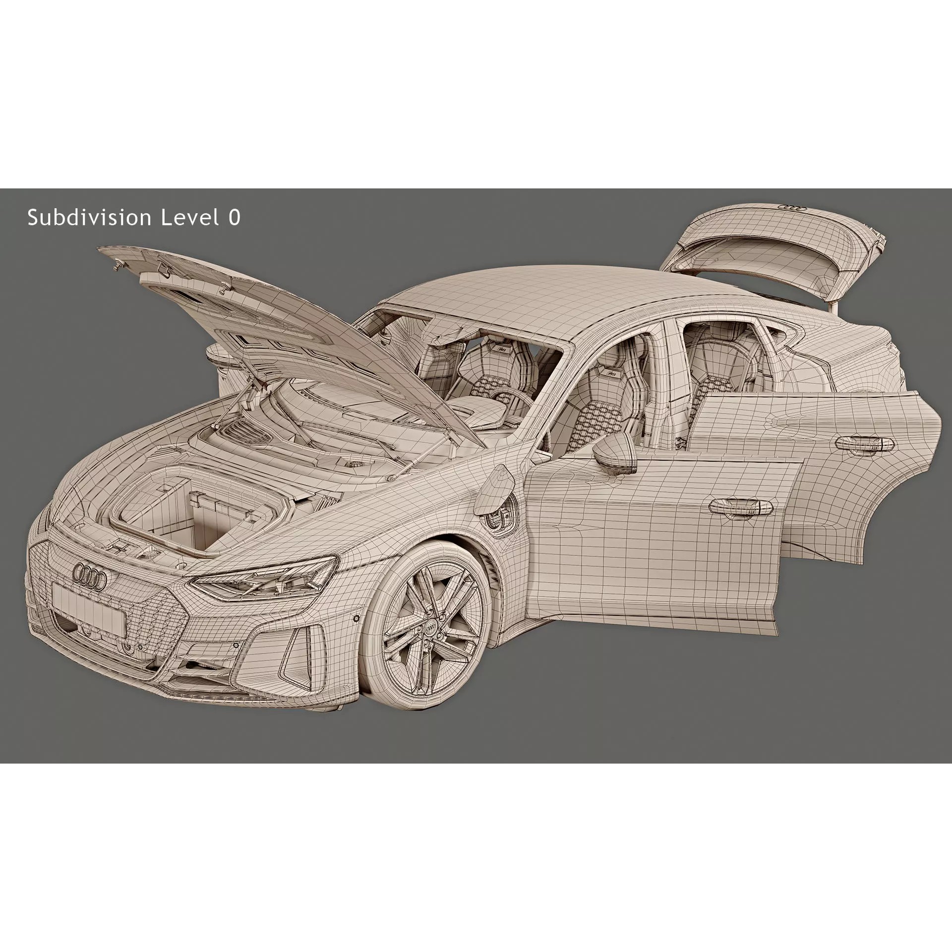 2022 Audi RS e-tron GT - Game-Ready 3D Model - View 25