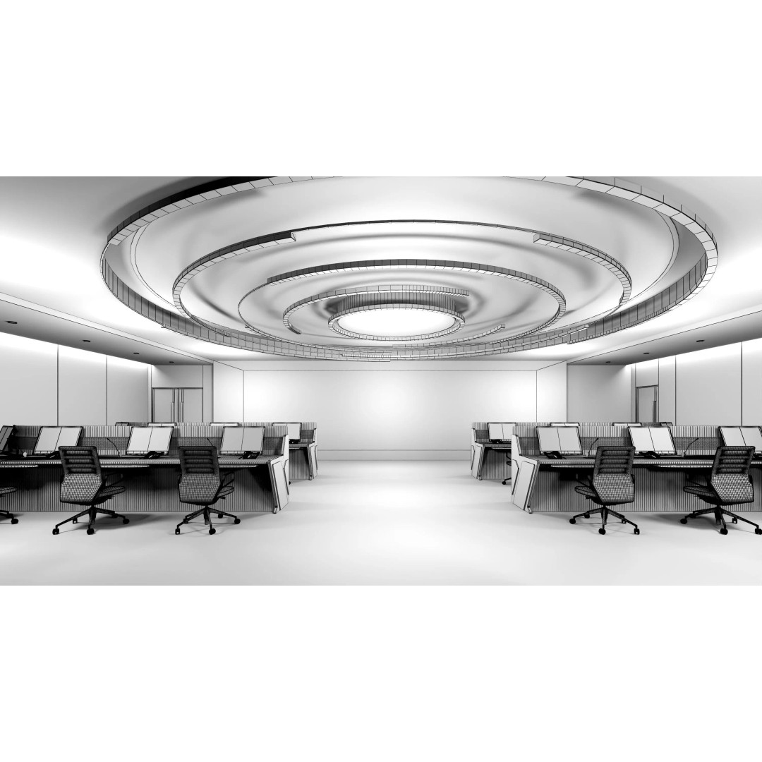 Control Room 3D Model – Low Poly Architectural Asset, FBX & OBJ - View 19