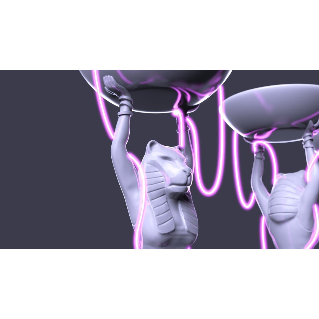 Tiger Queen Pharaoh 3D Model – Sculptural Character, FBX, Blender - View 5