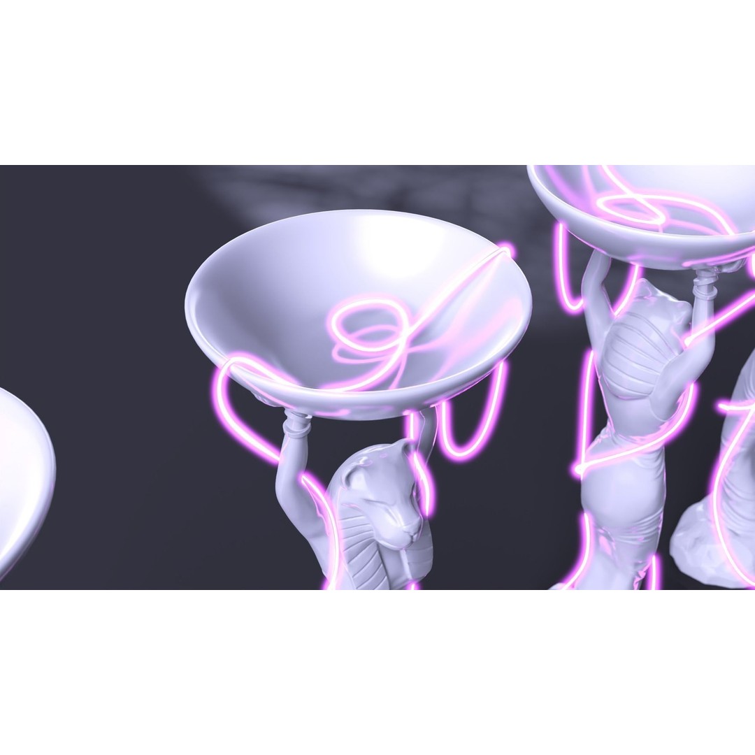 Tiger Queen Pharaoh 3D Model – Sculptural Character, FBX, Blender - View 8