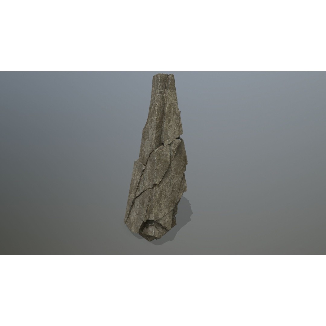 Cliff Rocks 3D Model – Low Poly Game Ready Asset, FBX, OBJ - View 13