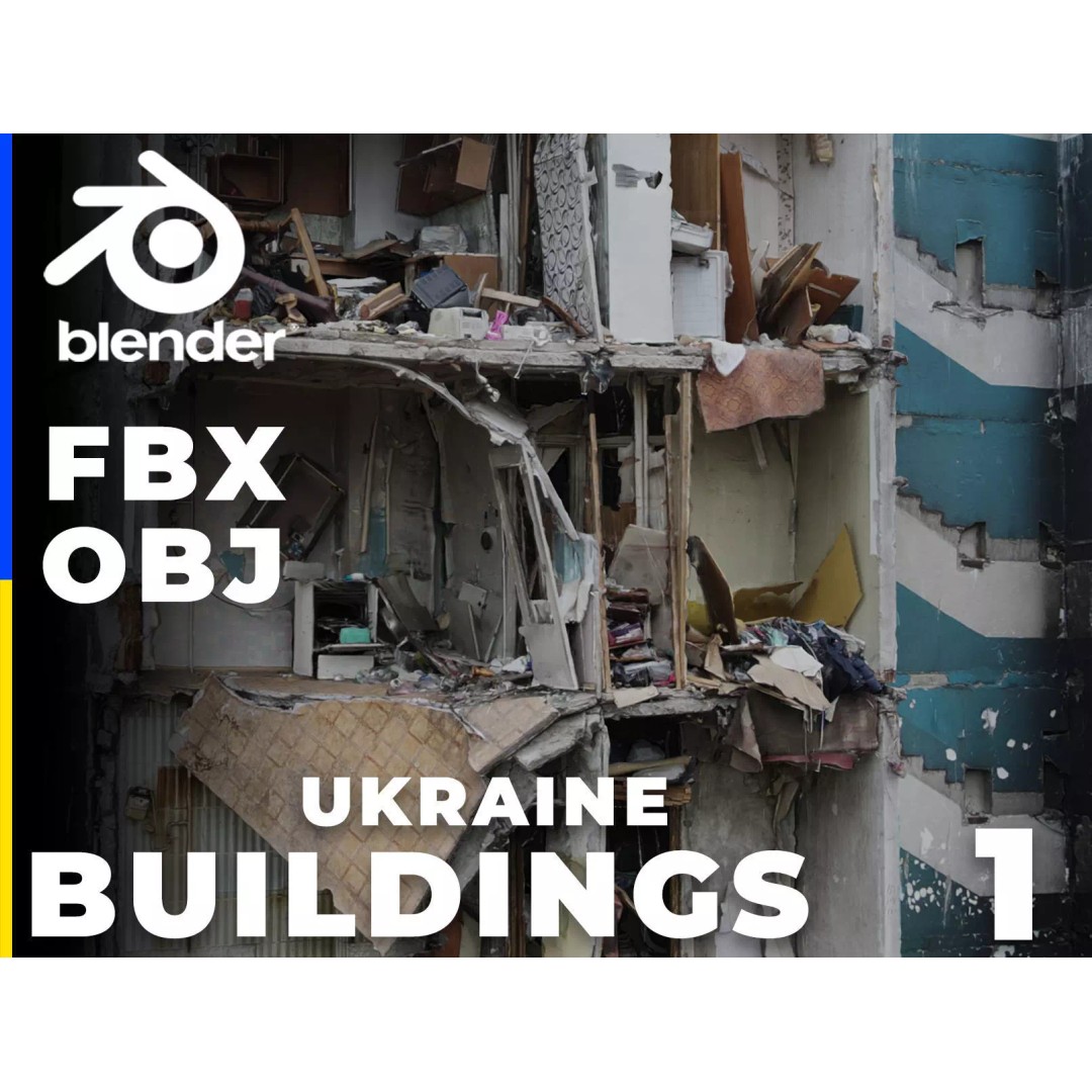Ukrainian Buildings 3D Model – High-Quality Scans, FBX & Blender - View 2