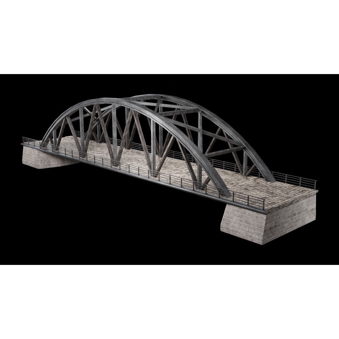 Steel Bridge Post 3D Model – Low Poly Game Asset, FBX & OBJ - View 10