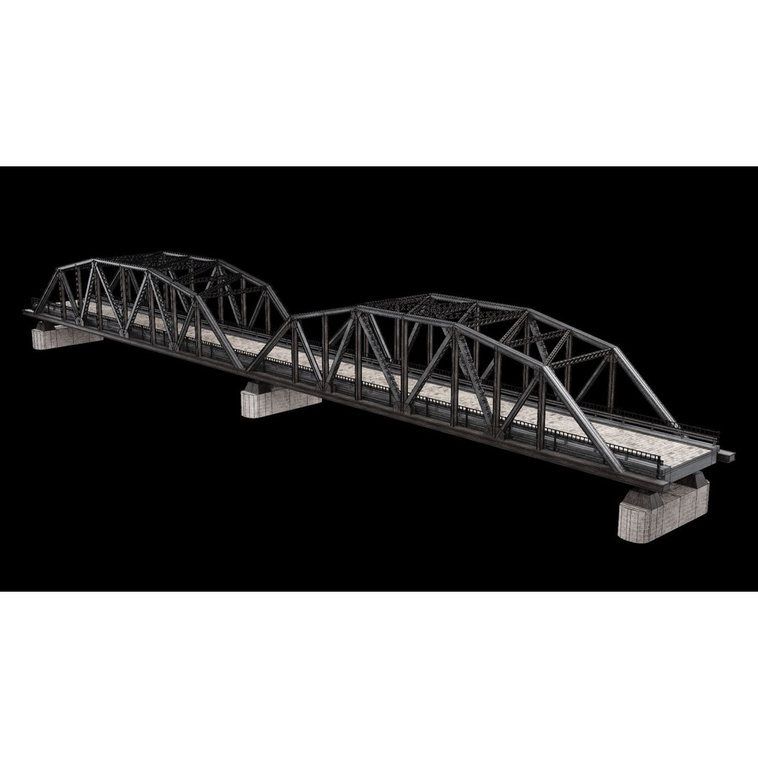 Steel Bridge Post 3D Model – Low Poly Game Asset, FBX & OBJ - View 16