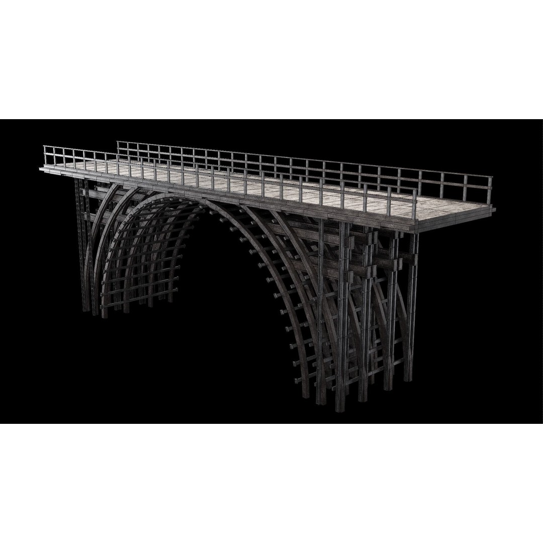 Steel Bridge Post 3D Model – Low Poly Game Asset, FBX & OBJ - View 18