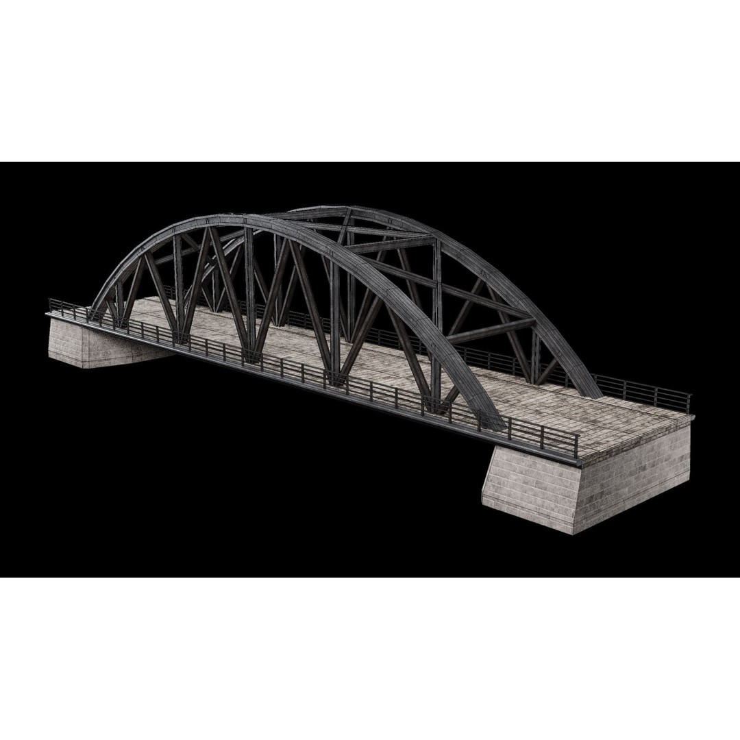 Steel Bridge Post 3D Model – Low Poly Game Asset, FBX & OBJ - View 19