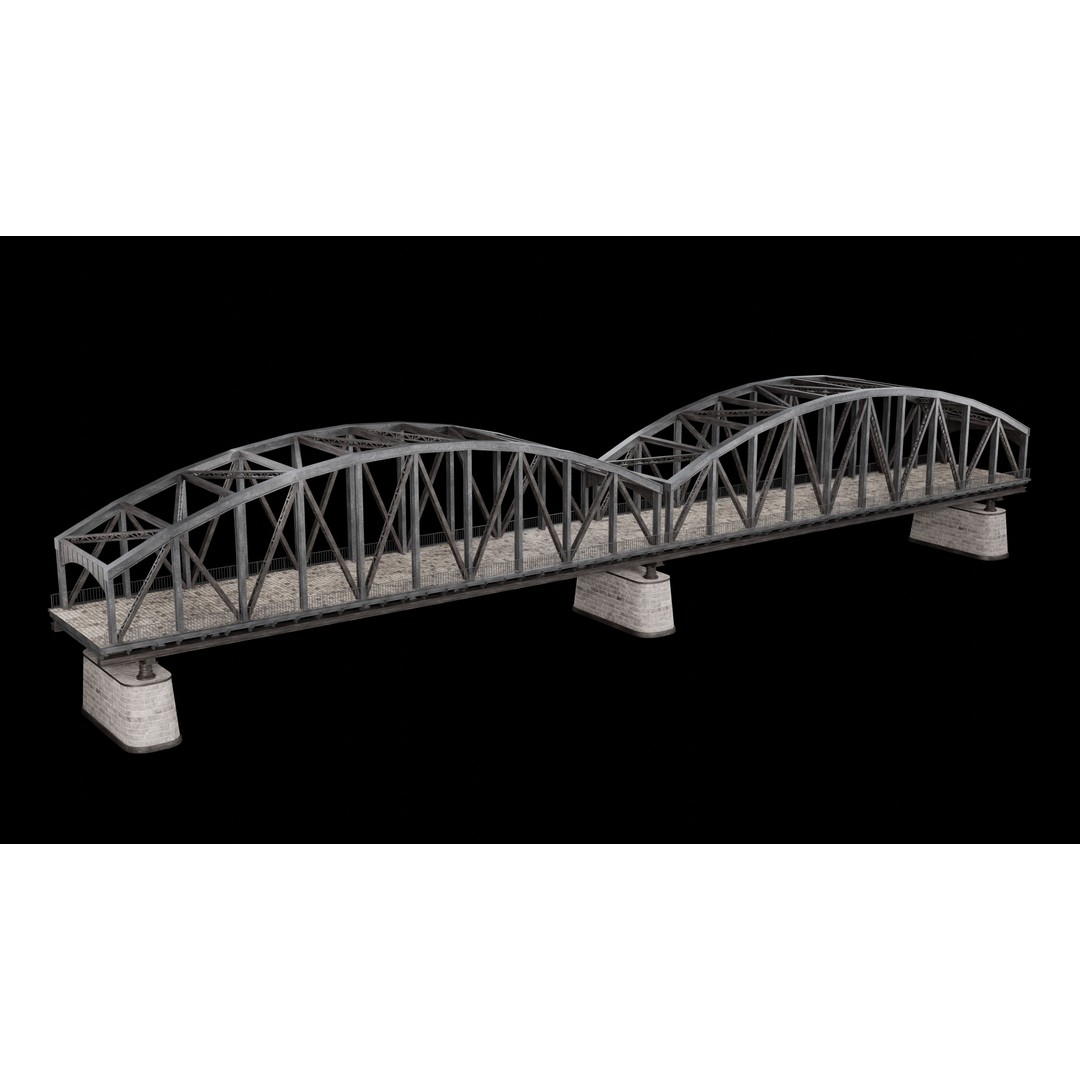 Steel Bridge Post 3D Model – Low Poly Game Asset, FBX & OBJ - View 26