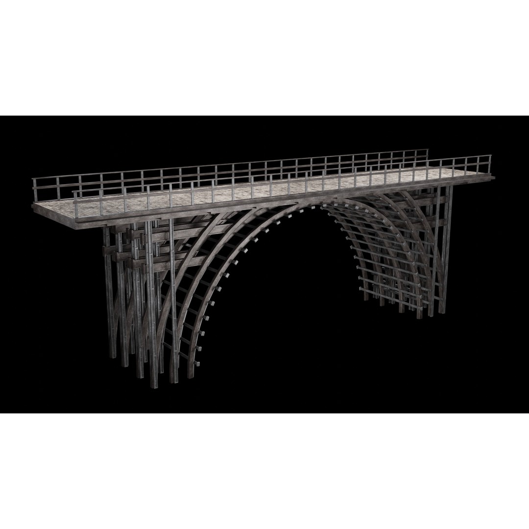 Steel Bridge Post 3D Model – Low Poly Game Asset, FBX & OBJ - View 27