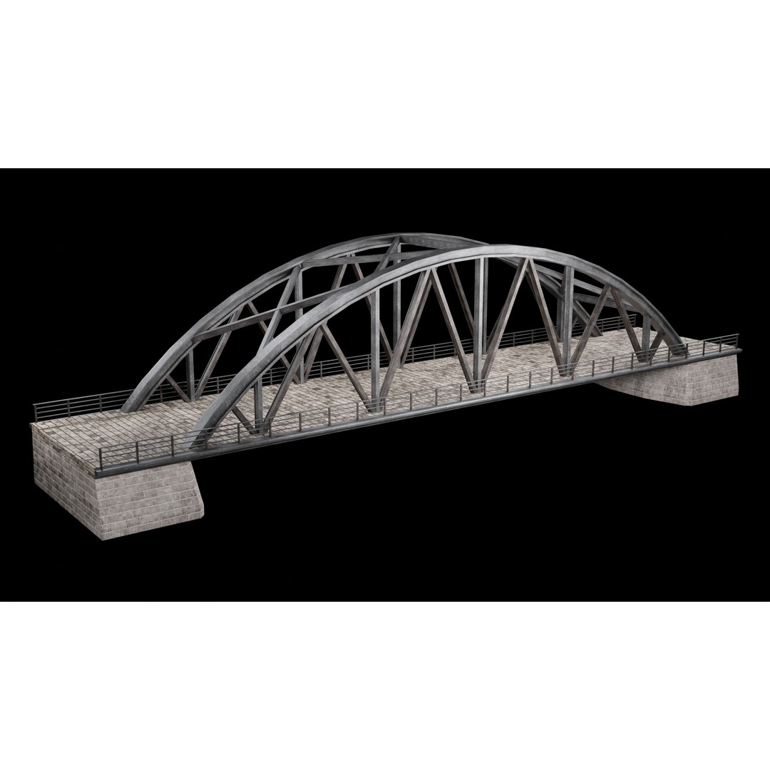Steel Bridge Post 3D Model – Low Poly Game Asset, FBX & OBJ - View 28