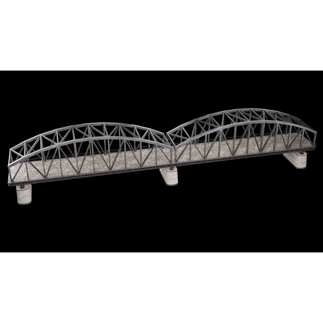 Steel Bridge Post 3D Model – Low Poly Game Asset, FBX & OBJ - View 35