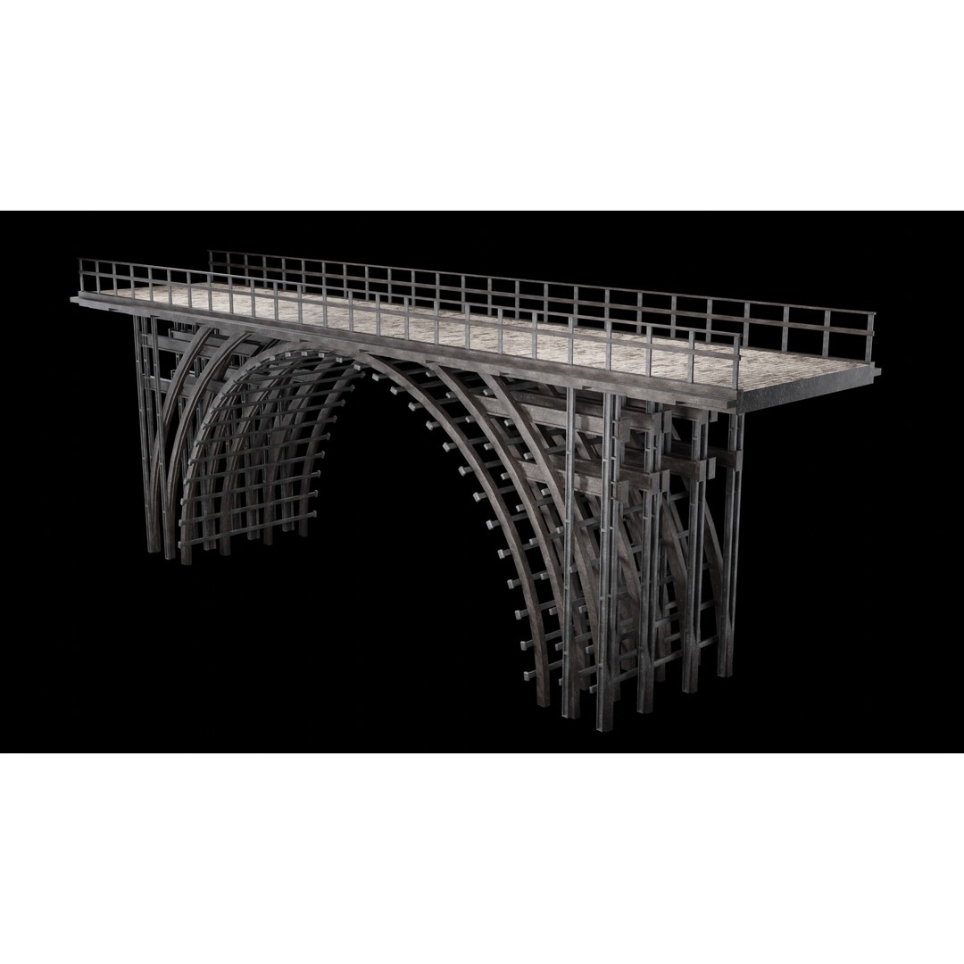 Steel Bridge Post 3D Model – Low Poly Game Asset, FBX & OBJ - View 9