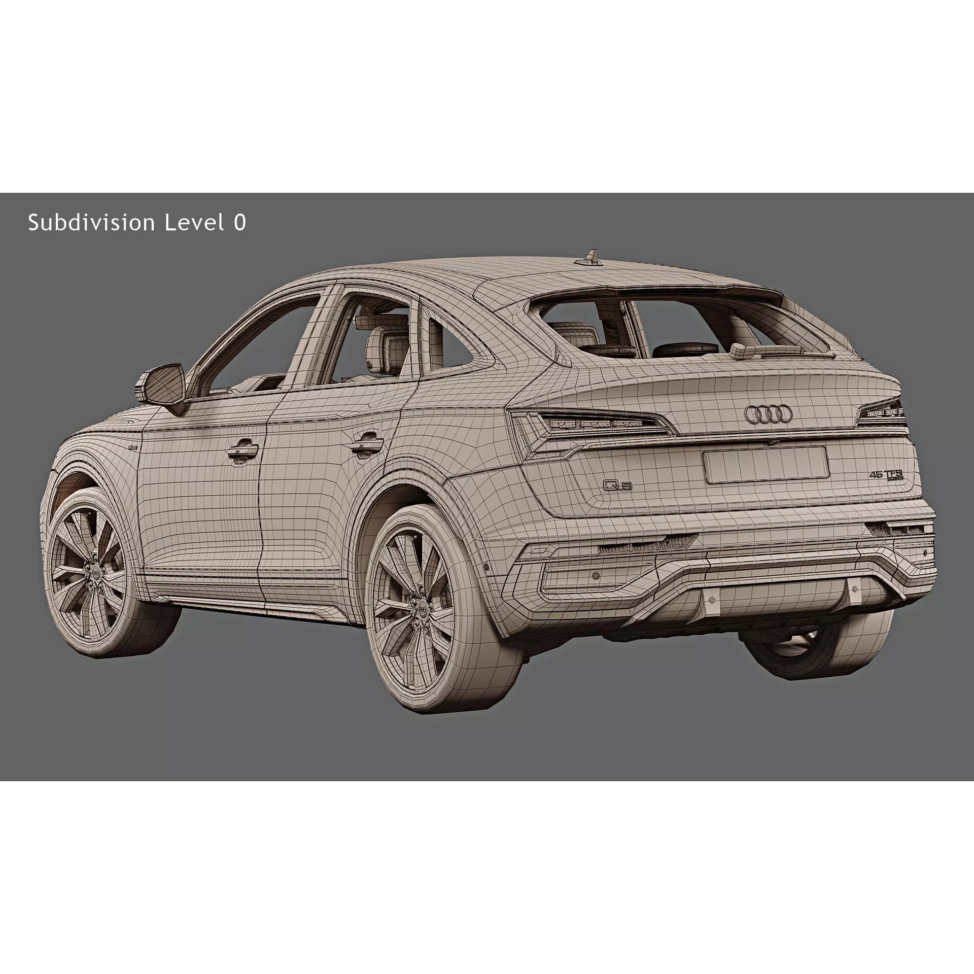 2021 Audi Q5 Sportback - Photorealistic 3D Model - View 21