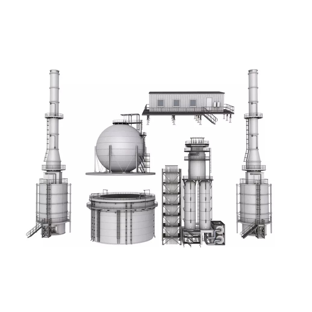 Refinery Modules 3D Model – Realistic Industrial Assets, FBX, OBJ - View 2