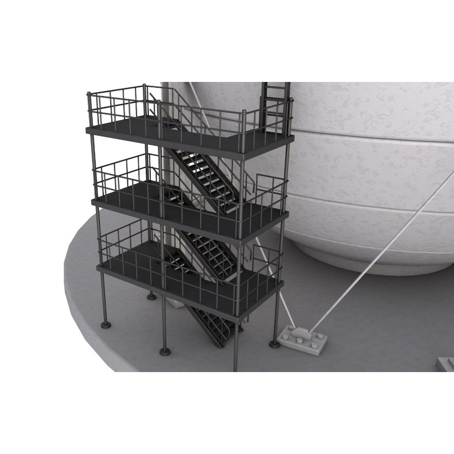 Refinery Modules 3D Model – Realistic Industrial Assets, FBX, OBJ - View 9