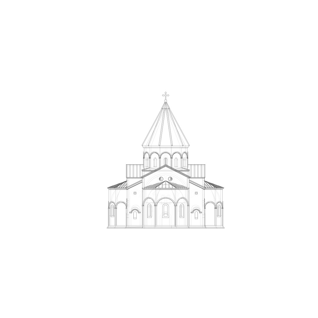 Talin Cathedral 3D Model – Historic Armenian Church, PBR Textures, FBX - View 13