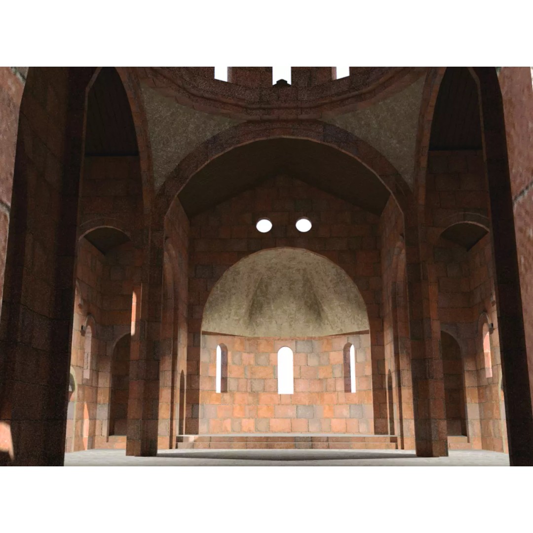 Talin Cathedral 3D Model – Historic Armenian Church, PBR Textures, FBX - View 5