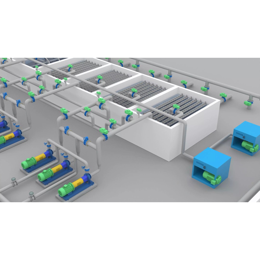 Water Treatment Plant 3D Model – PBR Industrial Asset, OBJ/FBX - View 5